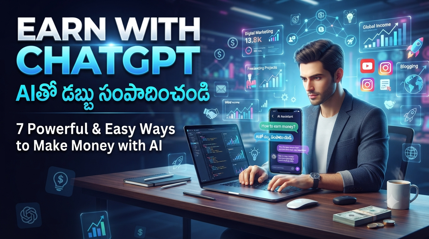 earn with chatgpt: aiతో డబ్బు సంపాదించడానికి 7 powerful & easy మార్గాలు
