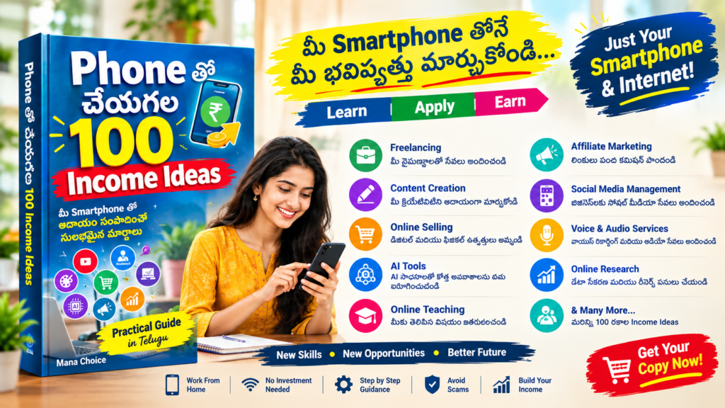 phone తో చేయగల 100 income ideas